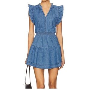 Steve Madden Prairie Denim Ruffle Mini Dress
